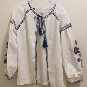 Ann Taylor Loft cotton peasant jacket (sz s)